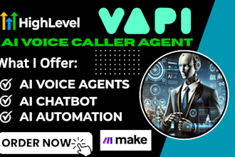 vapi ai calling agent, ghl chatbot, retell ai, fix make com bugs, vapi expert