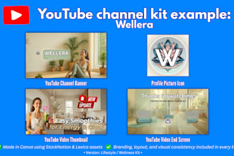 design a youtube banner, thumbnail, and end screen