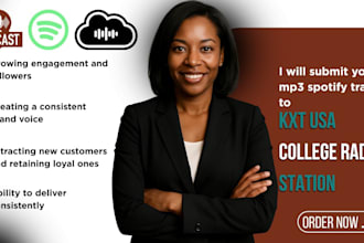 submit your mp3 spotify track to kxt USA college radio station