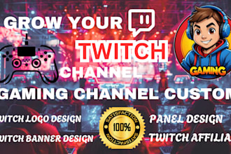 design a custom twitch logo and banner to boost your channel branding