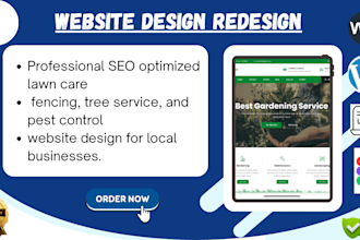 build SEO optimized lawn care, pest control, fencing and tree websites