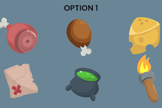 create 2d game assets with different styles