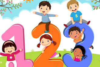 write and sing an educational numbers song for children