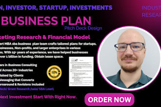 prepare a business plan with marketing and financial model