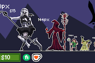 make pixel art characters for you