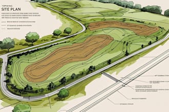 do site plan, topographic survey drawings, site grading, road design alignment