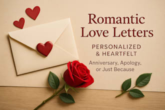 be your ghostwriter for romantic or poetic love letters