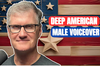 do a warm deep american male voice over