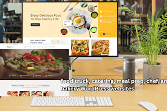 design wordpress food truck, catering, bakery, meal prep, chef websites