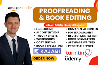 humanize proofread ai content plagiarism check book rewrite editing, formatting