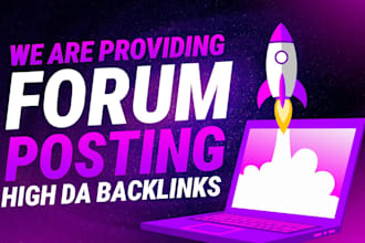 do manual 50 niche relevant forum posting SEO backlinks