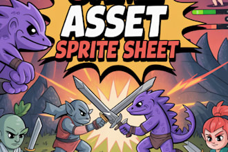 create sprite sheet, pokemon , fakemon pixel art, for your game