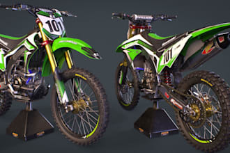 3d motorcycle dirt bike,kawasaki parts,ufo model motorcycle diagram,fairing rig