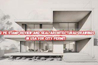 do pe stamp review and seal architectural drawings in USA for city permit