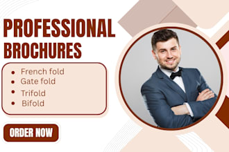 do business brochure design bifold, trifold brochure design, poster or leaflet