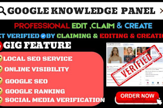 create or claim a verified google knowledgepanel for personal any categories