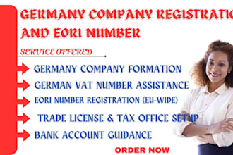 register your germany company and eori number for eu import export trade