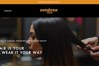 create hair equipment styling shopify store hair extension store beauty website