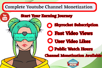 growth youtube promotion, video subscription, USA playlist, channel monetization