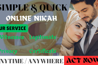 help you arrange your online nikah ceremony smoothly