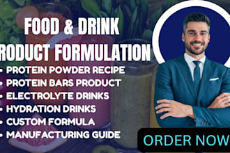 formulate unique beverages, juices, smoothies, energy drinks and food recipes