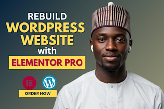 build elementor wordpress website, fix elementor pro wordpress business website