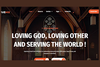 build online church services website christian ministries website church website