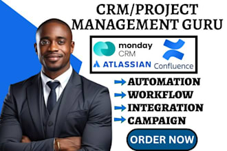 setup jira confluence automation crm atlassian monday crm project management va