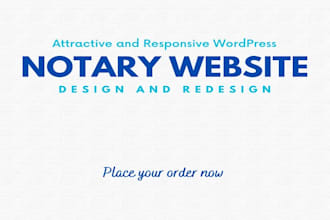 design highly responsive notary website, redesign notary landing page, law firm