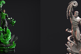 optimize concept art to 3d character 3d print,figure stl,game 3d toy collectible