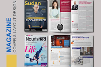 design magazine layout interior cover pages, design newsletter brochure lookbook