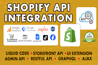 shopify API app dev mern stack flutter expert graphql web scraping backend