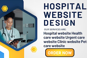 design a professional hospital website healthcare website urgent care website