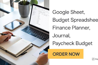 google sheet, budget spreadsheet, finance planner, journal, paycheck budget