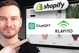 be your expert shopify website developer for store design, klaviyo and chatbot