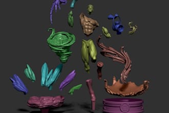 3d models for articulation,character scuipting,superhero toys,action figures,stl
