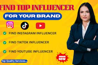 find instagram tiktok and youtube influencers for marketing