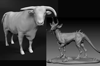 3d animal model animal model 3d animal character sculpting creature for printing