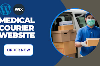 responsive wordpress nemt or medical courier service website freight website