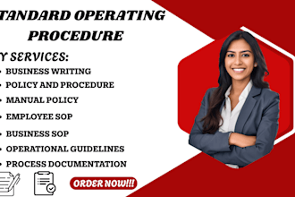 write technical sops, user guide, manuals and policies