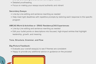 edit your medical school or residency application