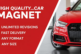 do a unique car magnet automobile custom design vehicle magnet and auto dealers
