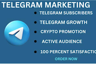 do targeted telegram promotion to grow your crypto, nft,  business channel
