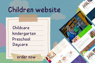 build daycare, kindergarten, childcare wordpress website