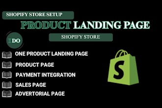 create one product landing page shopify store with replo pagefly gempages zipify