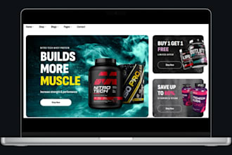 design private label supplement shopify store nutraceutical supplement website
