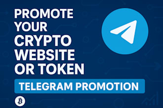 do crypto telegram promotion or marketing, ico token website promotion