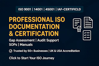 deliver iso 9001 45001 documentation audit support