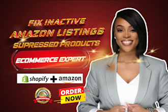 fix inactive amazon listings, suppressed products, and listing violations