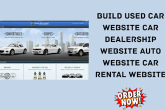 build used car website car dealership website auto dealership car rental website